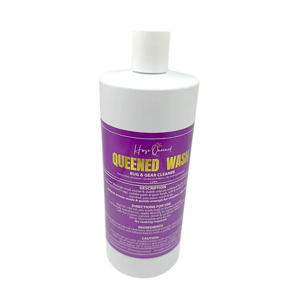 QUEENED WASH - Rug & Gear Cleaner + Anti-Static Softening Formula - Horse Queened
